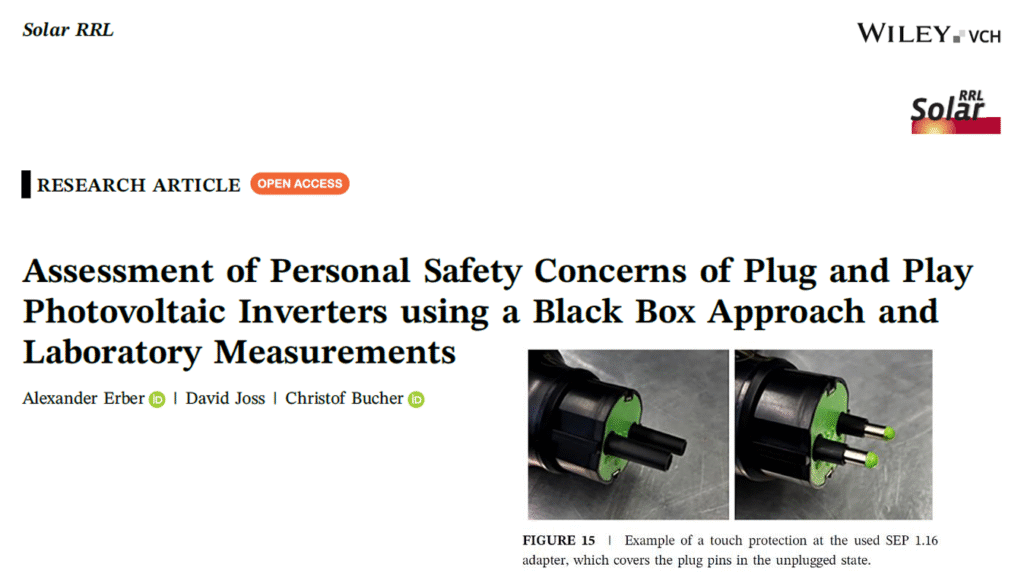 Studie Veröffentlichung bei Wiley Solar RRL mit Auszug Figure 15